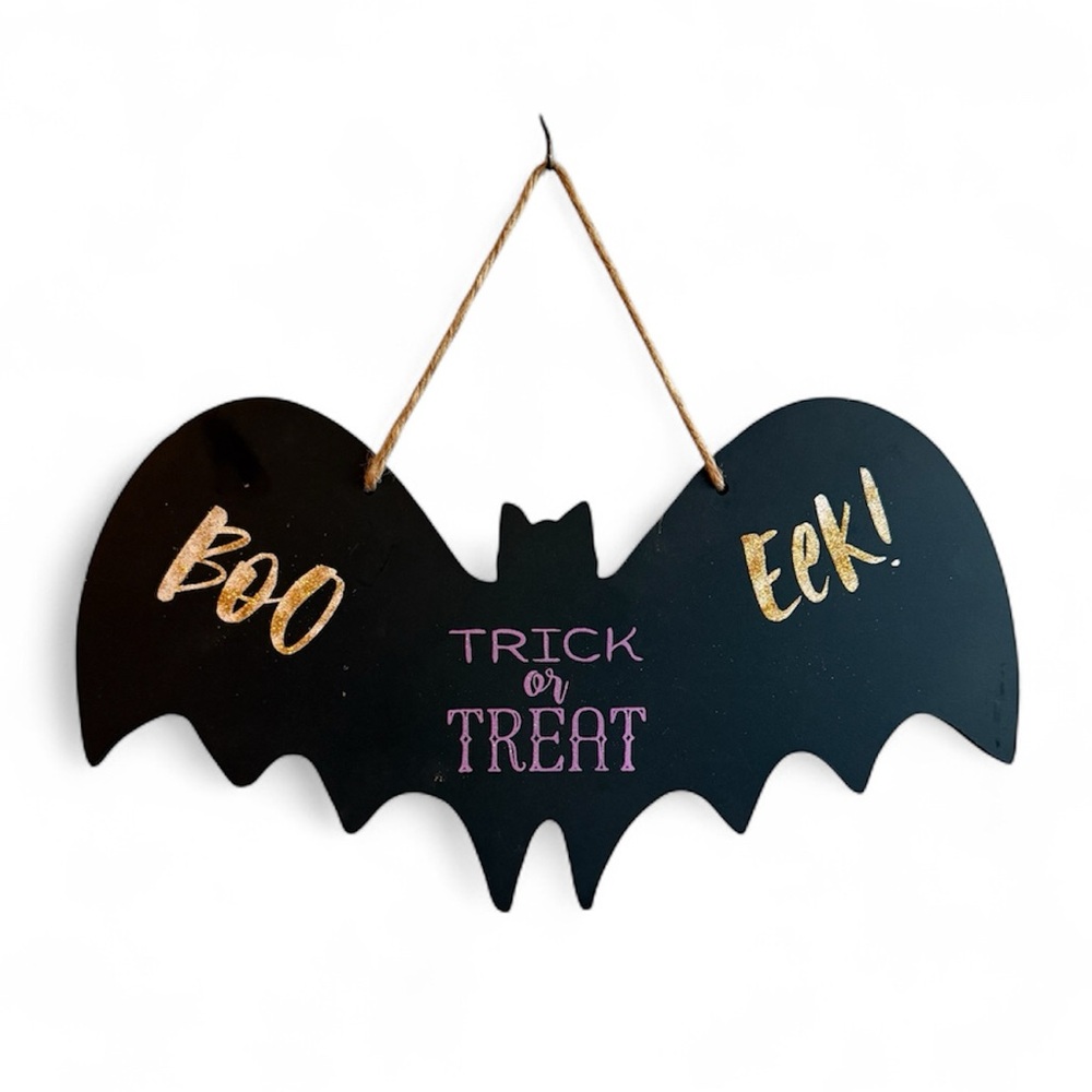 Hand Painted Halloween Bat Sign